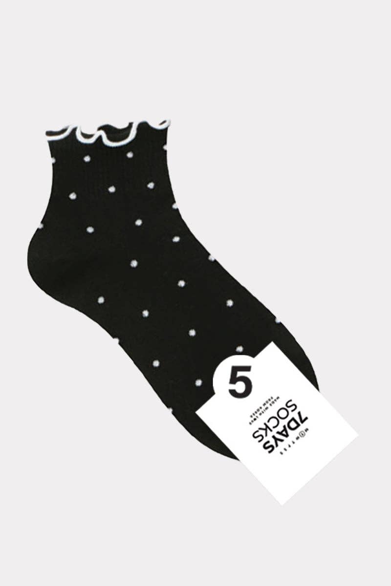 Women's Crew Frill Dot Socks - Purpose + Passion Boutique