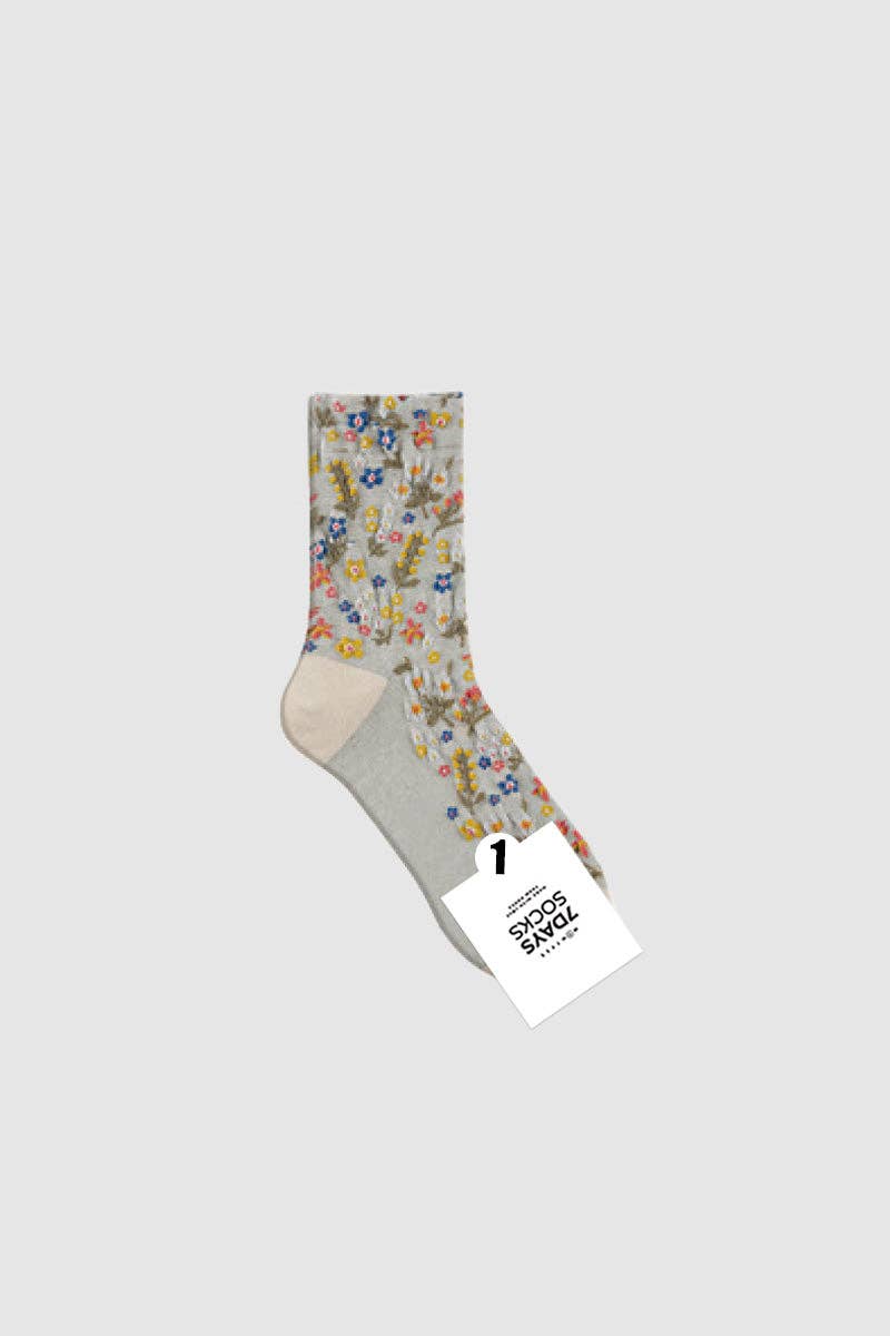 Women's Crew Harga Garden Flower Socks - Purpose + Passion Boutique