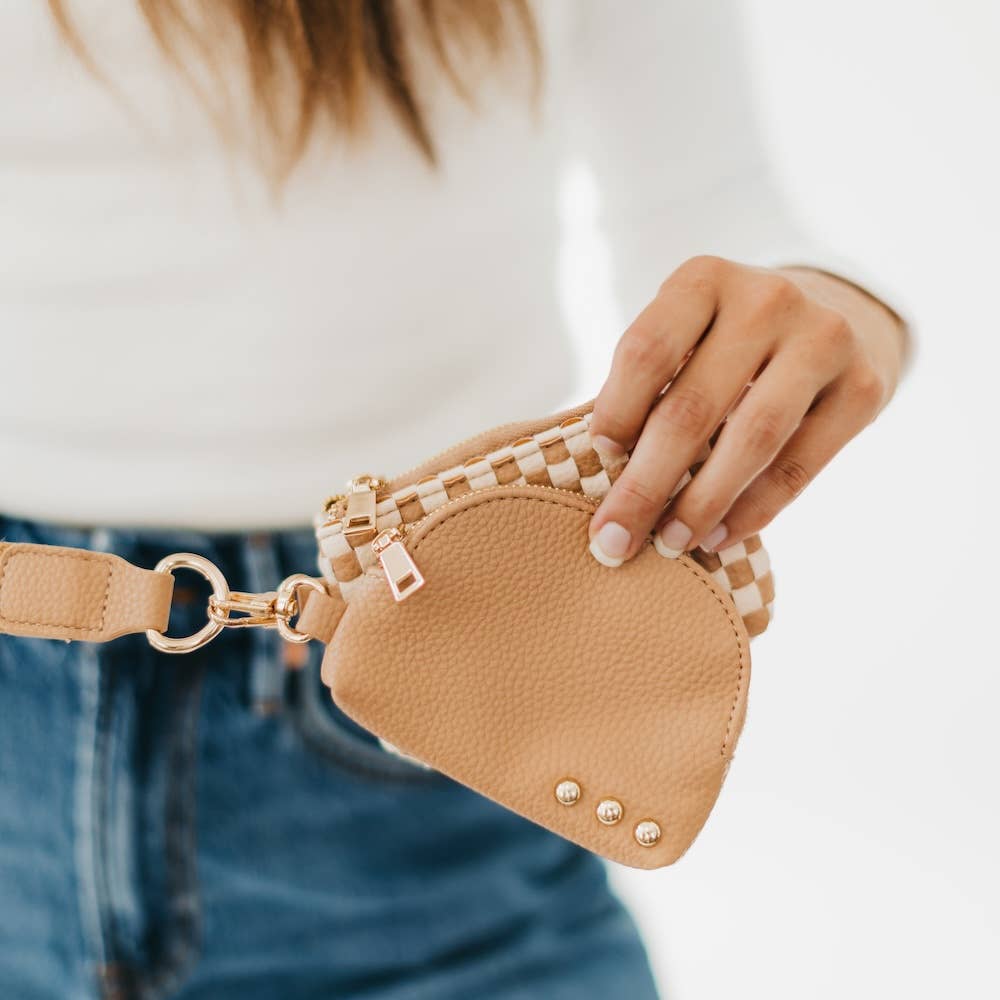 Wonderlust Woven Dual Pouch Wristlet  - Purpose + Passion Boutique