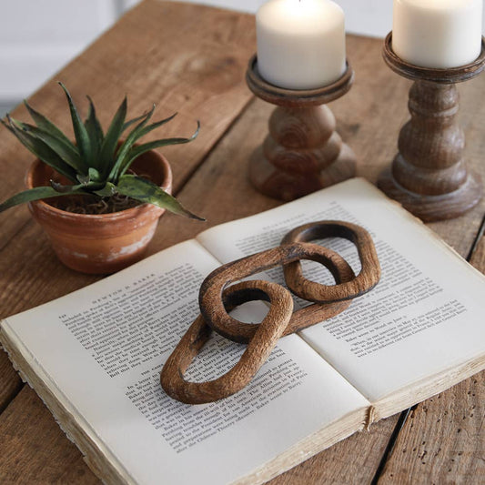 Wood Chain Tabletop Decor - Purpose + Passion Boutique