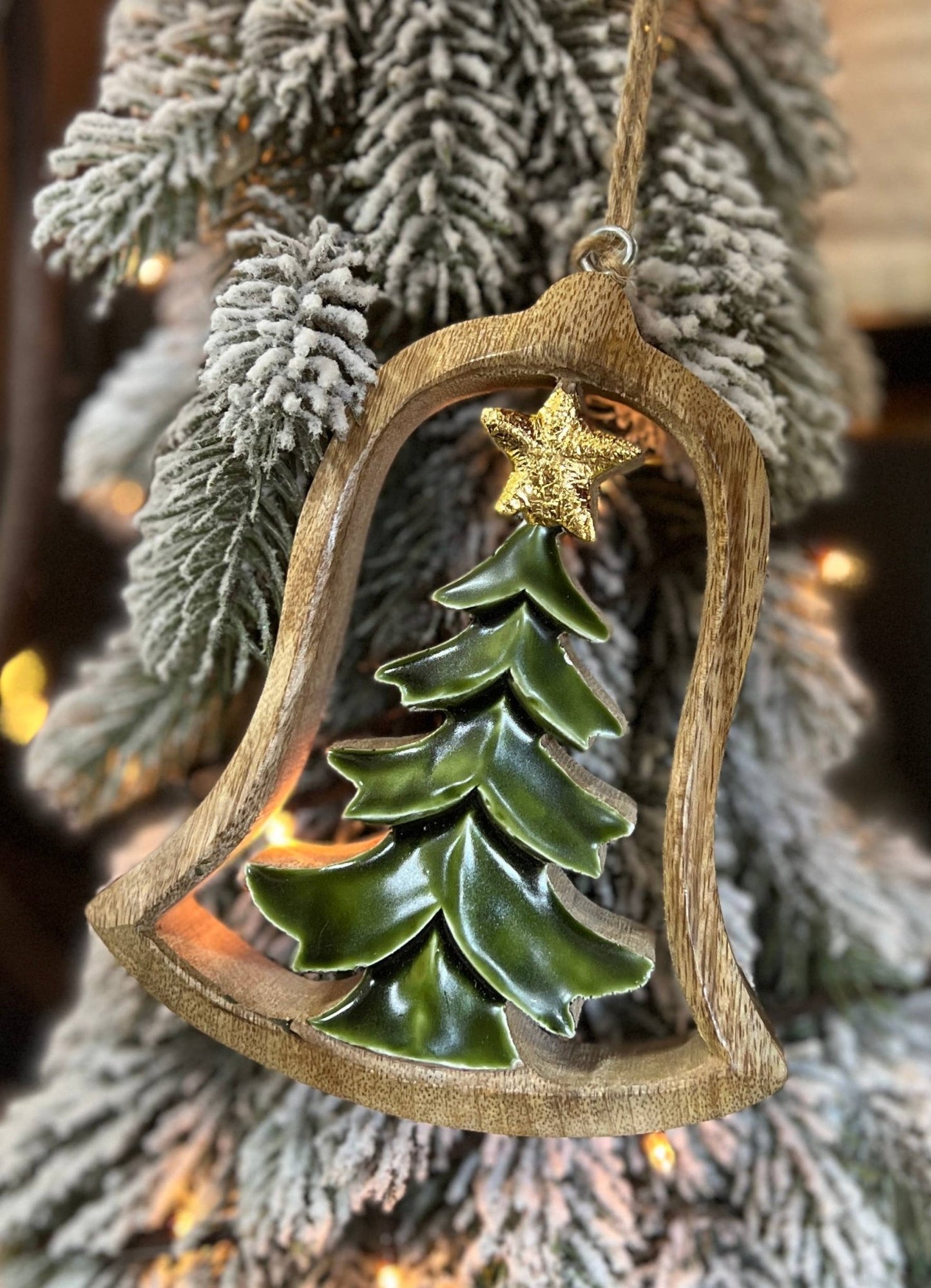 Wooden Tree Bell Ornament - Purpose + Passion Boutique