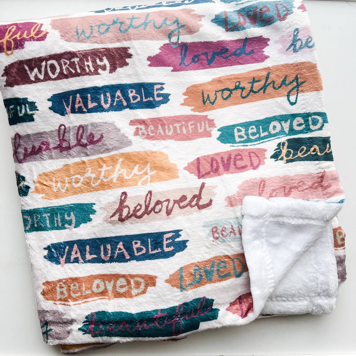 Words of Affirmation Minky Blanket - Purpose + Passion Boutique