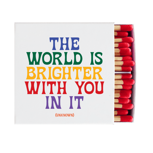 World Is Brighter Matchbox - Purpose + Passion Boutique