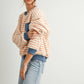 Yellow / Blue Striped Oversized Crewneck Long Sleeve Sweater - Purpose + Passion Boutique