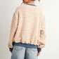 Yellow / Blue Striped Oversized Crewneck Long Sleeve Sweater - Purpose + Passion Boutique