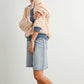Yellow / Blue Striped Oversized Crewneck Long Sleeve Sweater - Purpose + Passion Boutique