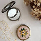 Yellow Daisies Floral Embroidered Compact Mirror - Purpose + Passion Boutique