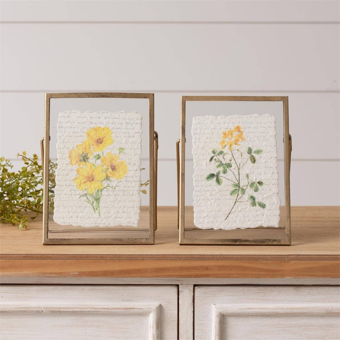 Yellow Flowers Gold Frame - Purpose + Passion Boutique