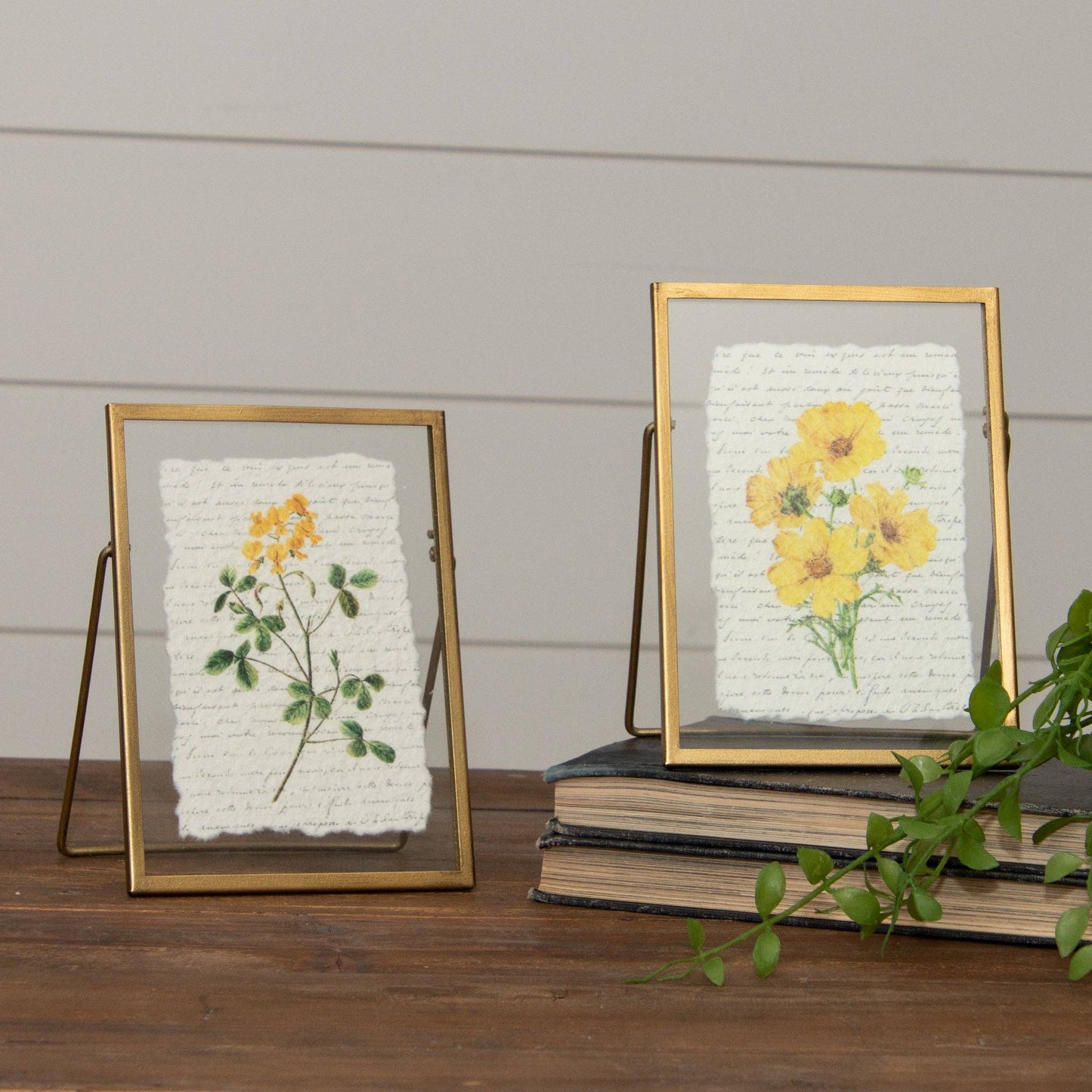 Yellow Flowers Gold Frame - Purpose + Passion Boutique