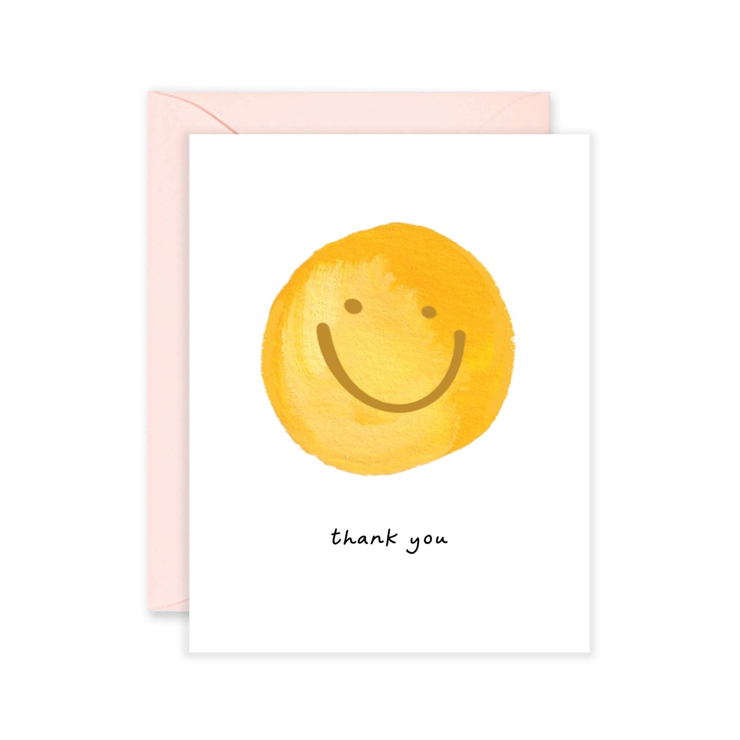 Yellow Smiley Thank You Greeting Card - Purpose + Passion Boutique