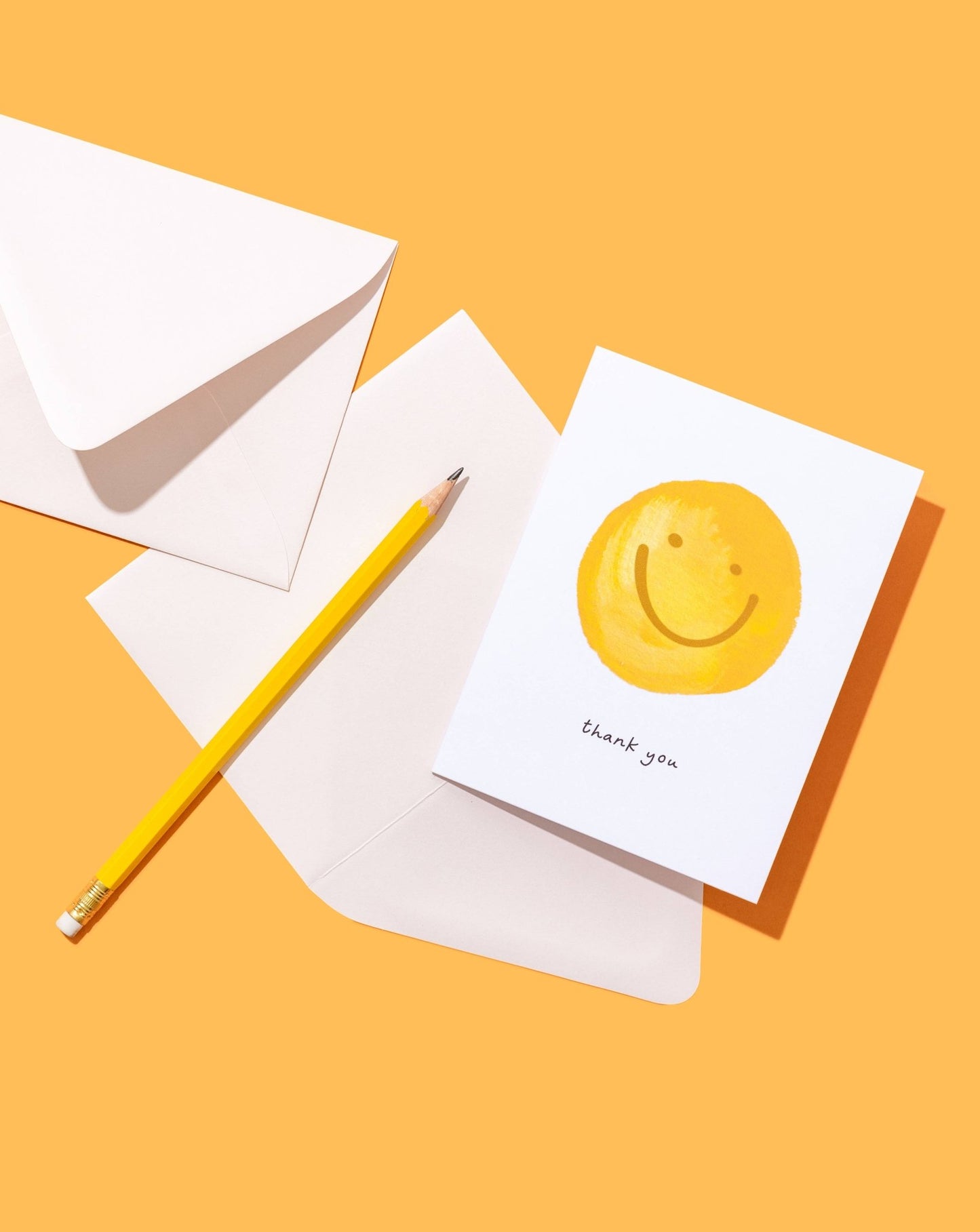 Yellow Smiley Thank You Greeting Card - Purpose + Passion Boutique