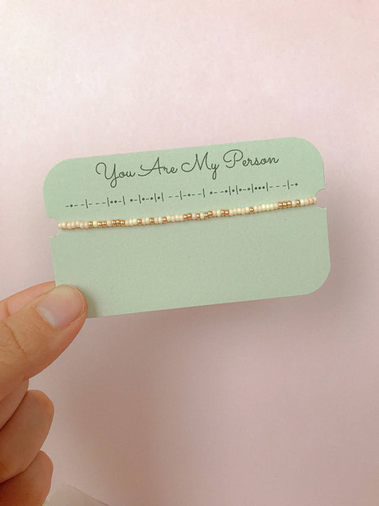 You Are My Person Morse Code Bracelet - Purpose + Passion Boutique