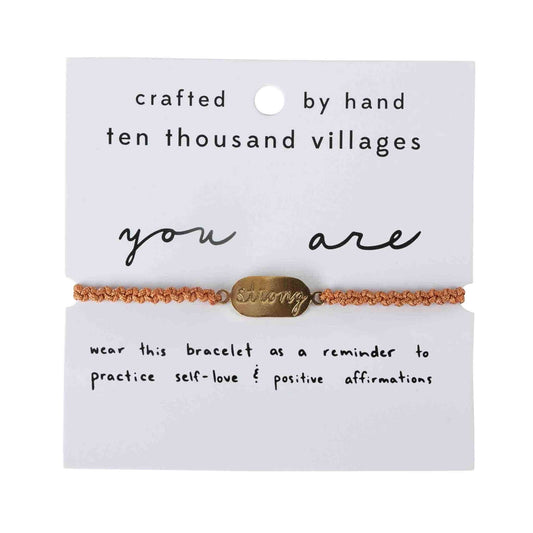 You Are Strong Affirmation Bracelet - Purpose + Passion Boutique