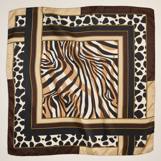 Zebra & Leopard Print Silky Scarf - Purpose + Passion Boutique