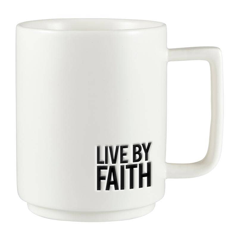 Live By Faith Matte Cream Cafe Mug
