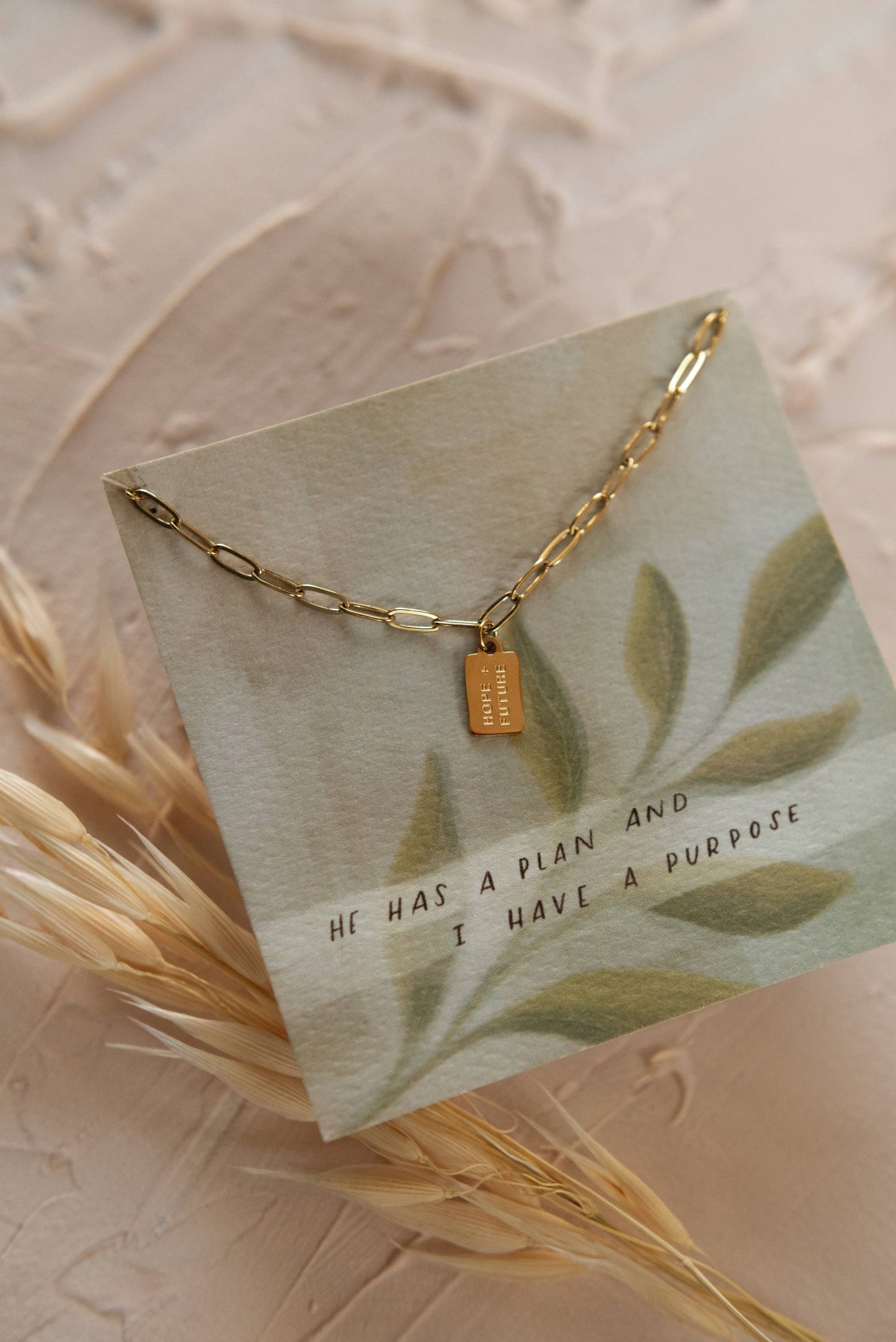 Hope + Future Mini Tag Necklace