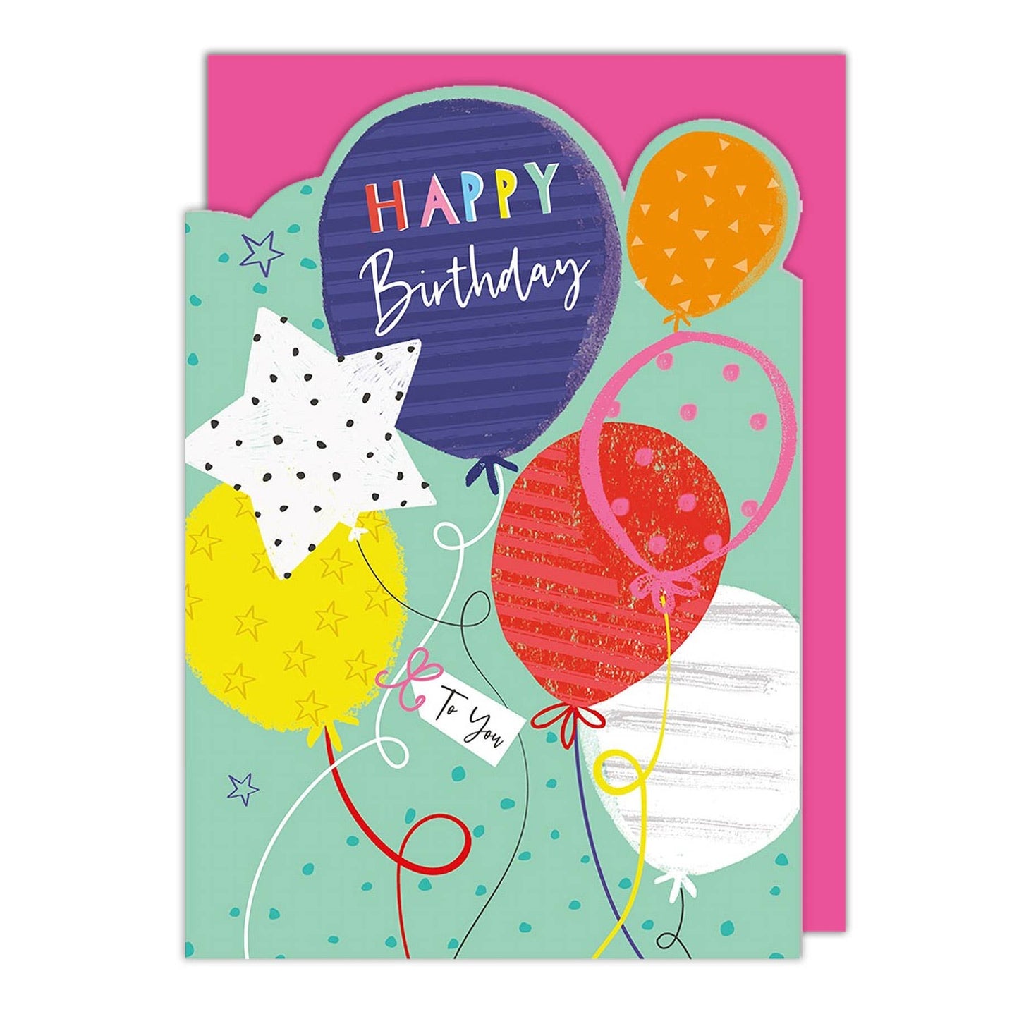 Balloons Die-Cut Birthday Card