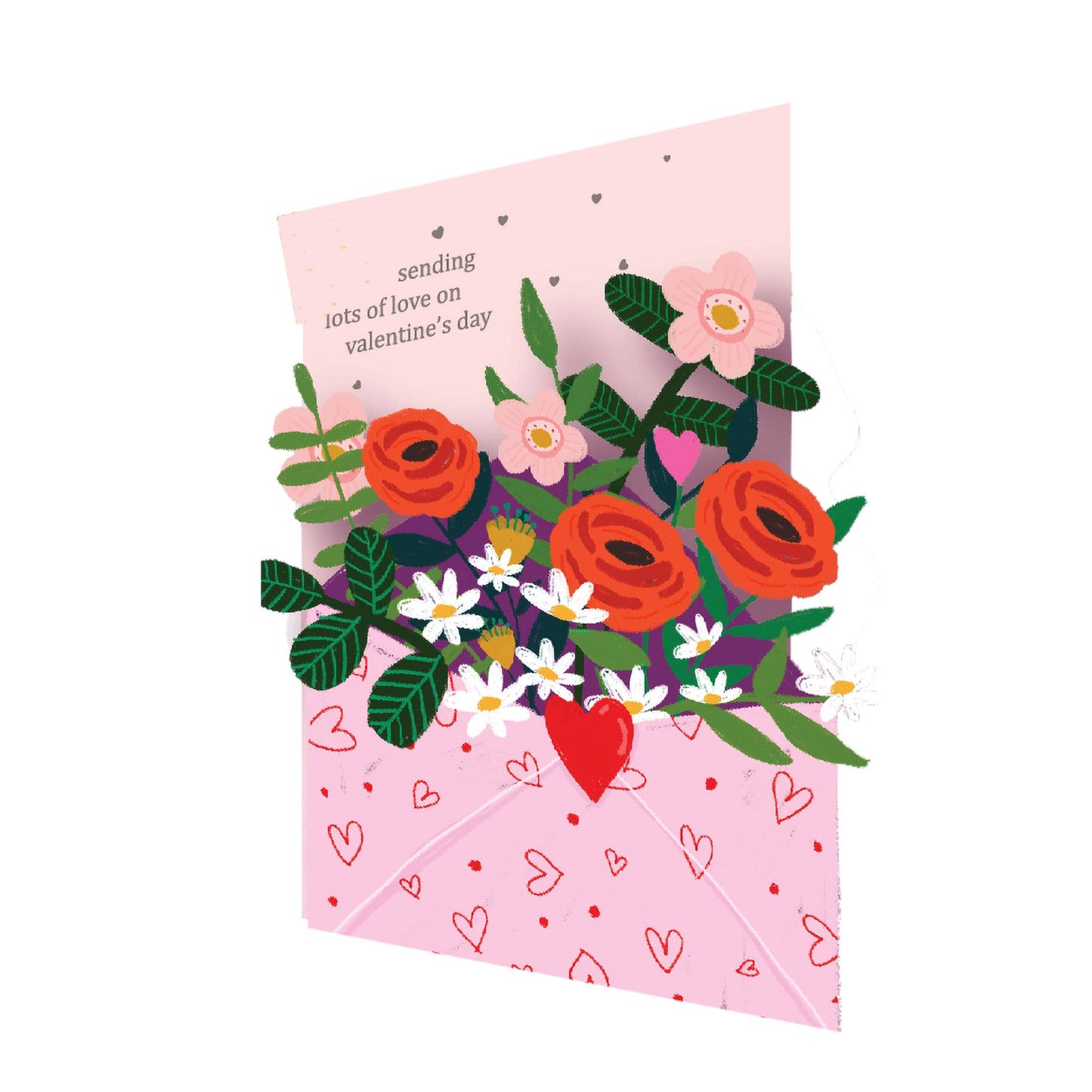 Envelope with Flowers Valentine's Day Card