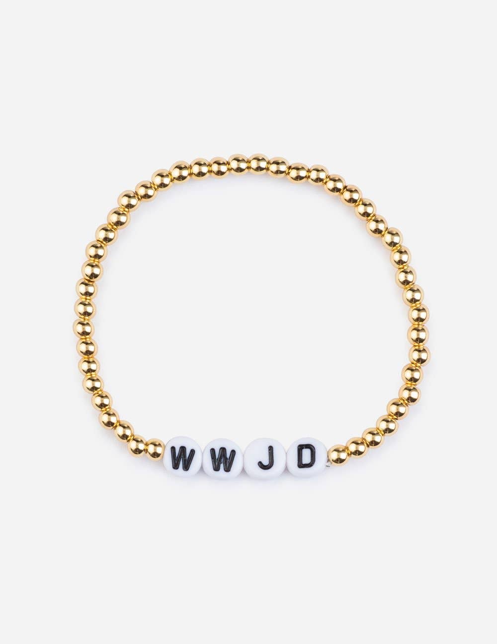 WWJD Gold Letter Bracelet
