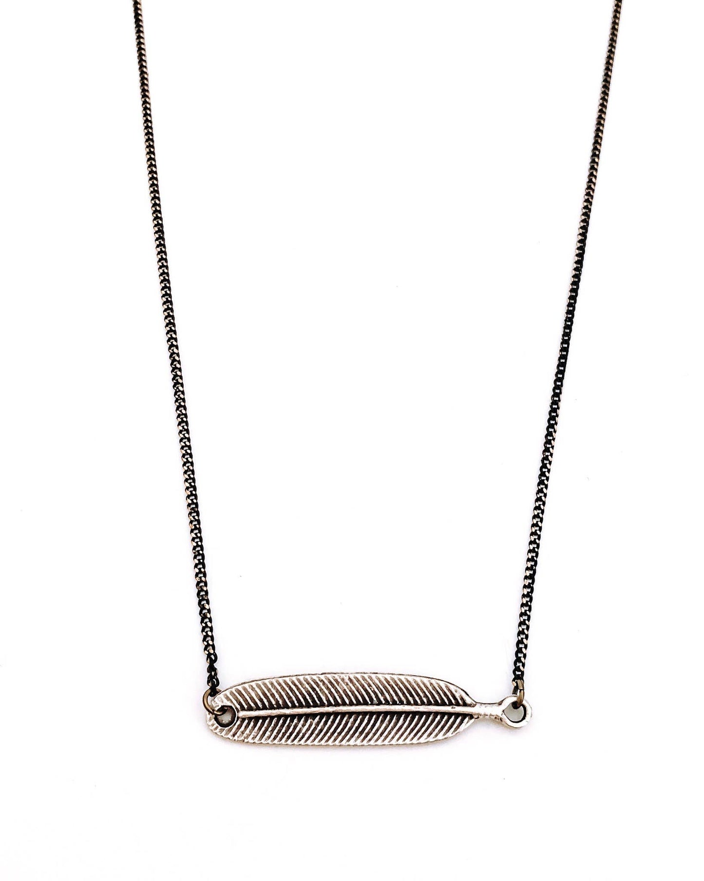 Cami Silver Feather Necklace