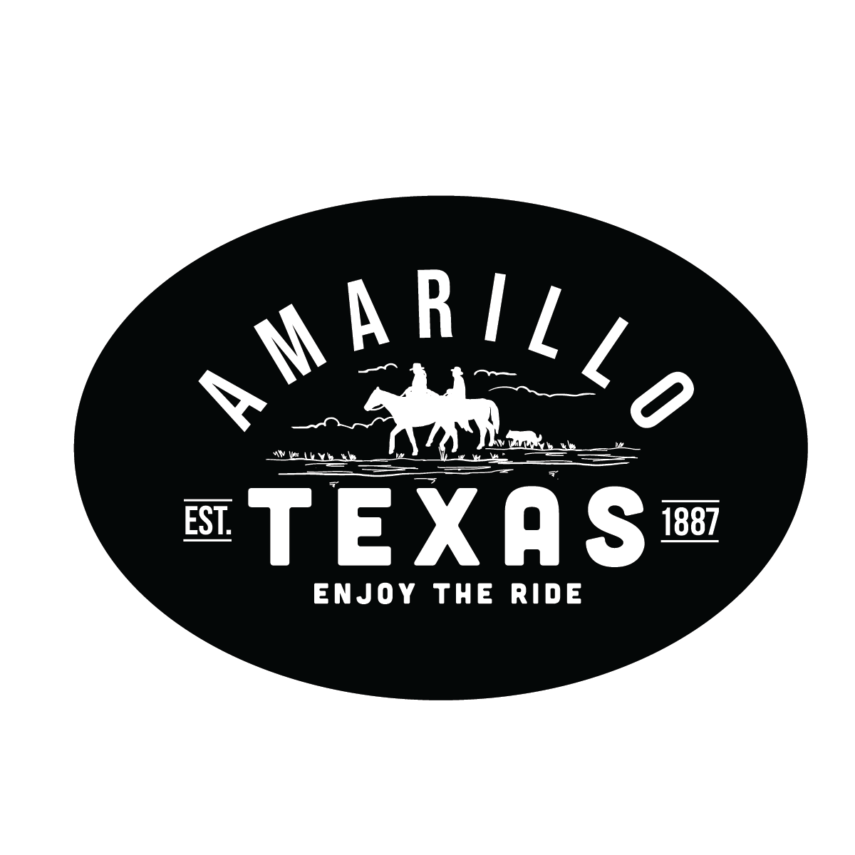 Enjoy the Ride Amarillo Texas Decal