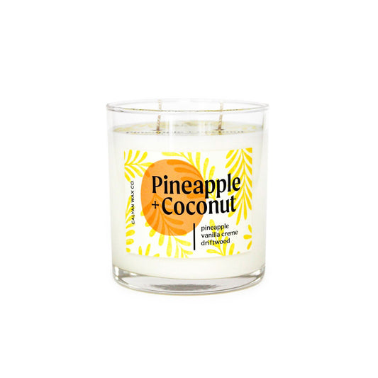 Pineapple + Coconut Glass Tumbler Soy Candle - Purpose + Passion Boutique