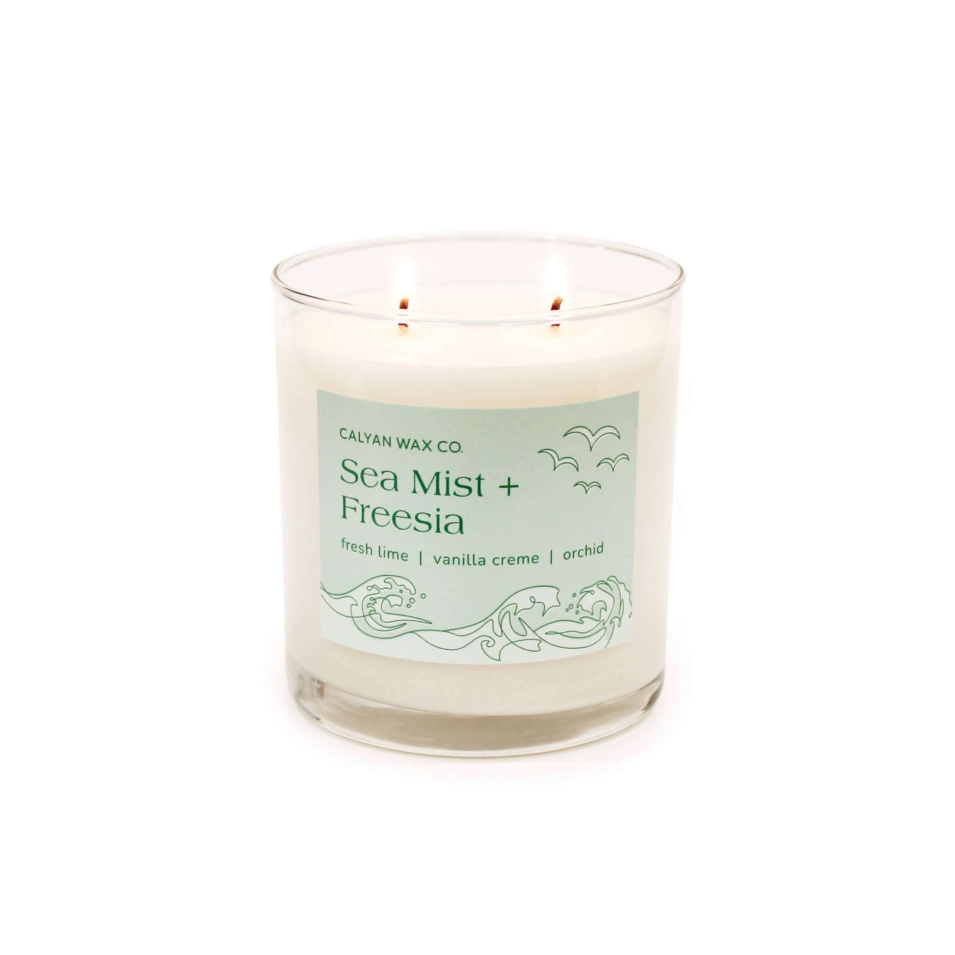Sea Mist + Freesia Glass Tumbler Soy Candle - Purpose + Passion Boutique