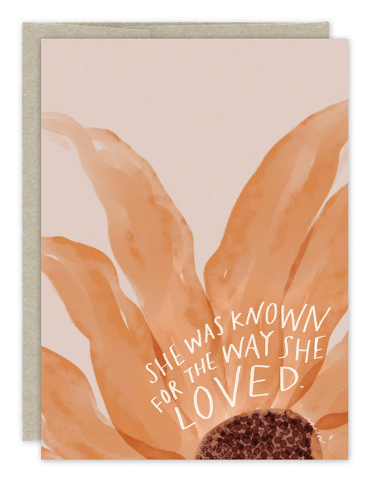 She Loved Sympathy Card - Purpose + Passion Boutique